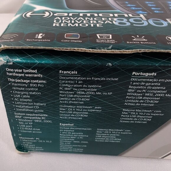 Logitech Harmony 890 Pro Universal Remote Control Charger Base NEW OPEN R-RG7 - Picture 10 of 12